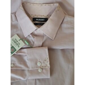 NWT Murano Garden Collection Men's Small button up Pink Flowers Slim Fit